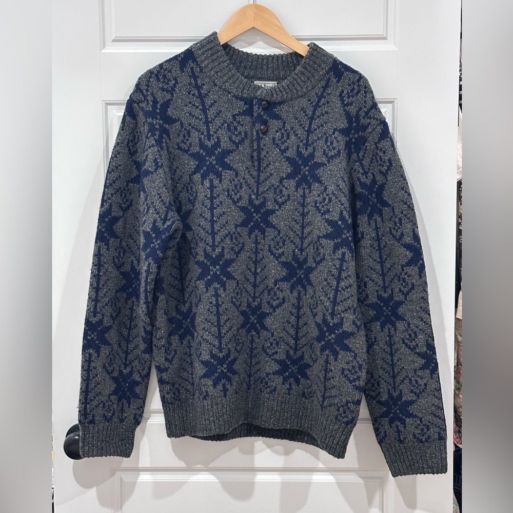 Vintage L.L. Bean Men’s 100% Lambs’ Wool Sweater Size Large